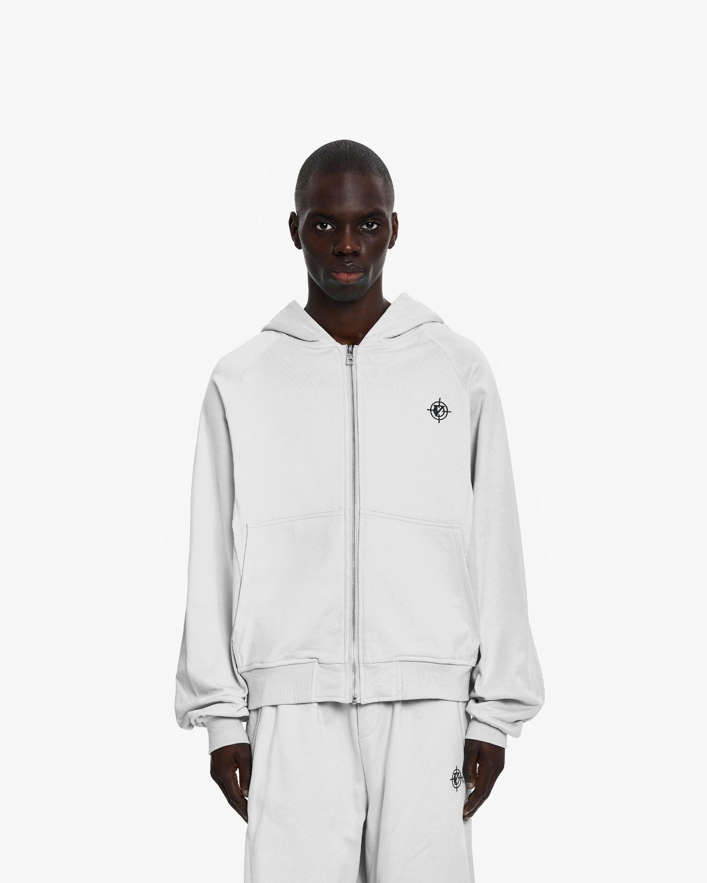 INSIDE OUT ZIP HOODIE LIGHT GREY