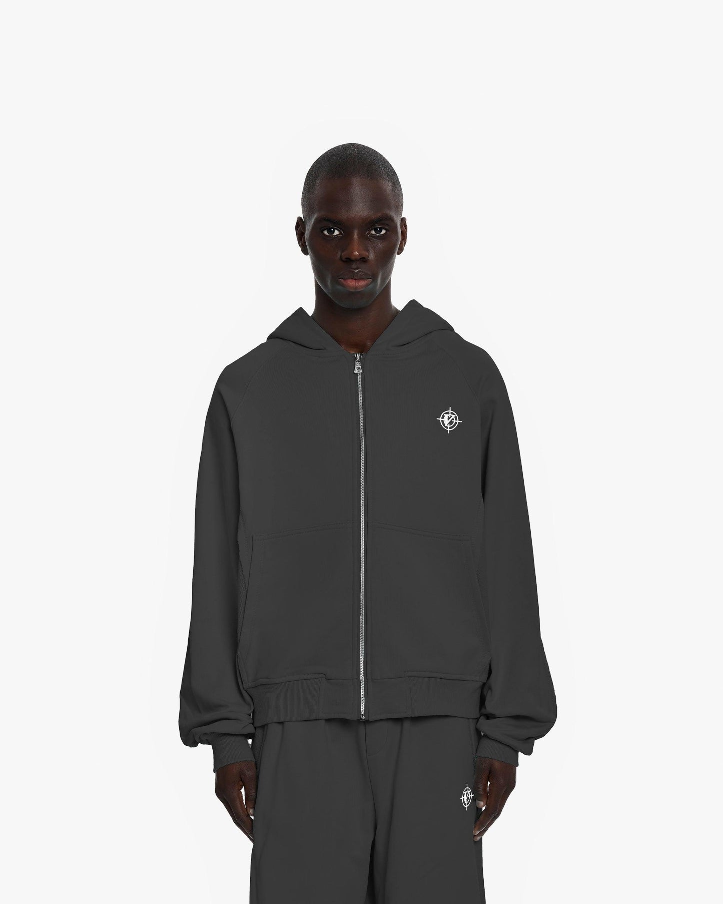 INSIDE OUT ZIP HOODIE ASH GREY