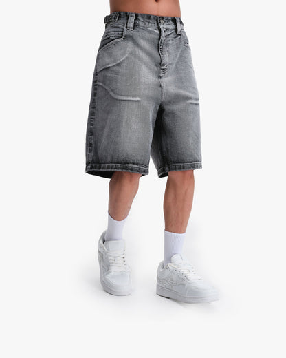 IVORY DENIM JORTS