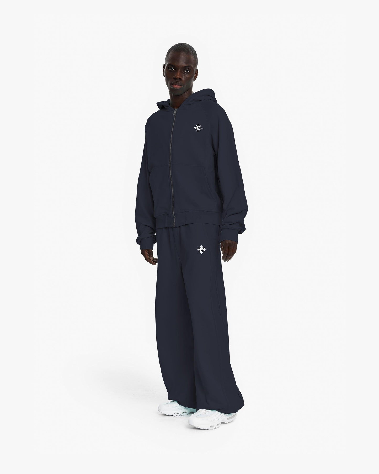 INSIDE OUT ZIP HOODIE NAVY