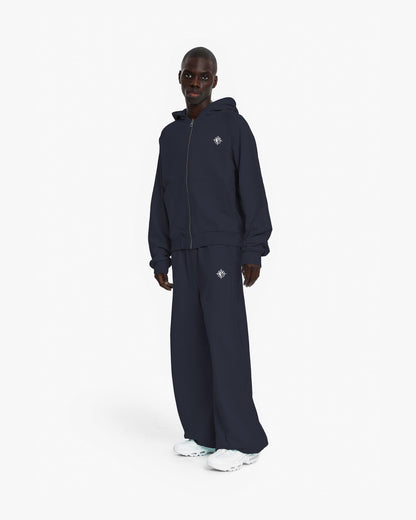 INSIDE OUT ZIP HOODIE NAVY