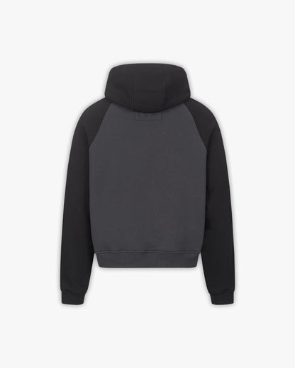 BICOLOR SHOOTING HOUSE HOODIE DARK GREY/BLACK