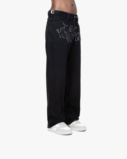 CHENILLE HAVOC DENIM BLACK / WHITE