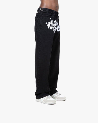 HAVOC DENIM BLACK / WHITE