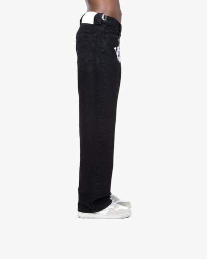 HAVOC DENIM BLACK / WHITE