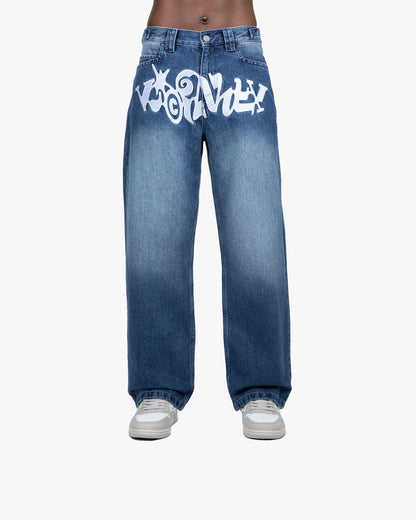 HAVOC DENIM DARK BLUE / WHITE