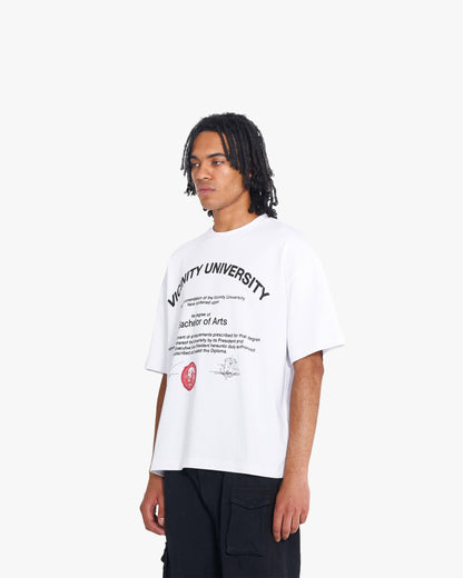UNIVERSITY TEE WHITE