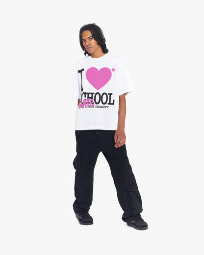 I LOVE SCHOOL TEE WHITE