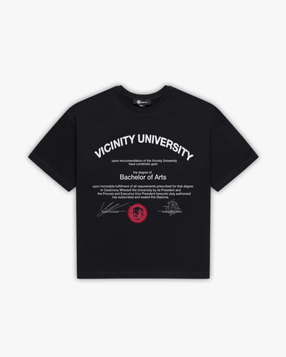 UNIVERSITY TEE BLACK